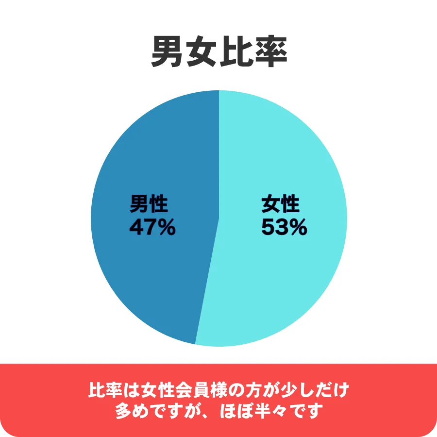 男女比率の円グラフ